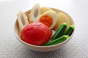 【今日の献立】野菜たっぷり♪夏野菜の冷やしおでん献立＜503kcal＞